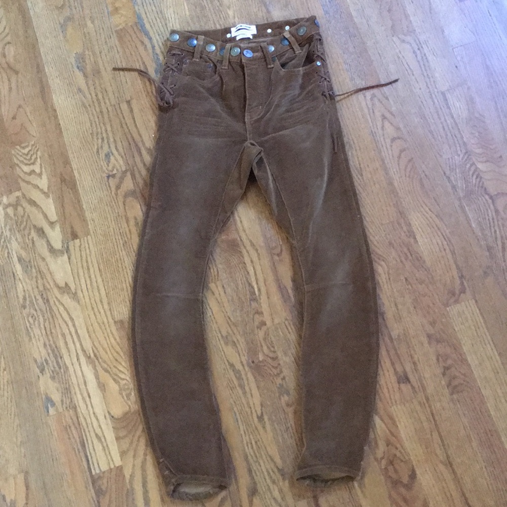 Cord skinny pants